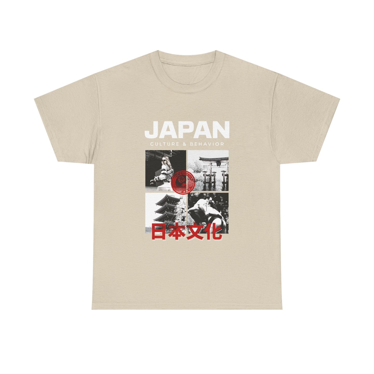 Japan Culture & Behavior Graphic Tee — 日本文化 Vintage Photo Collage T-Shirt Printify