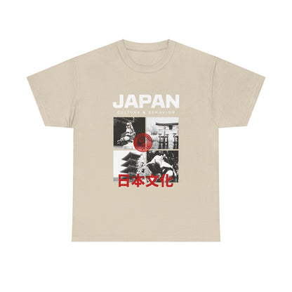Japan Culture & Behavior Graphic Tee — 日本文化 Vintage Photo Collage T-Shirt Printify