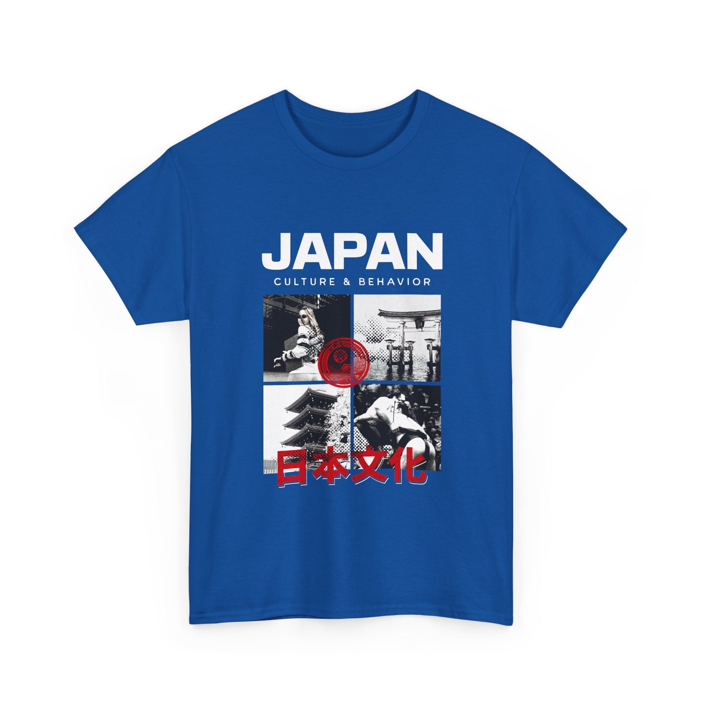 Japan Culture & Behavior Graphic Tee — 日本文化 Vintage Photo Collage T-Shirt Printify