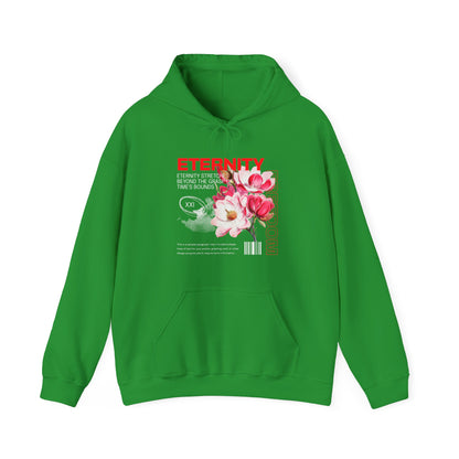 Eternity Floral Hoodie — Vintage Rose Graphic Sweatshirt Printify