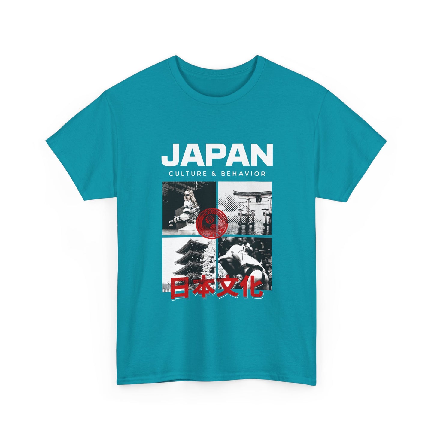 Japan Culture & Behavior Graphic Tee — 日本文化 Vintage Photo Collage T-Shirt Printify