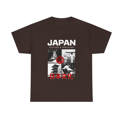 Japan Culture & Behavior Graphic Tee — 日本文化 Vintage Photo Collage T-Shirt Printify