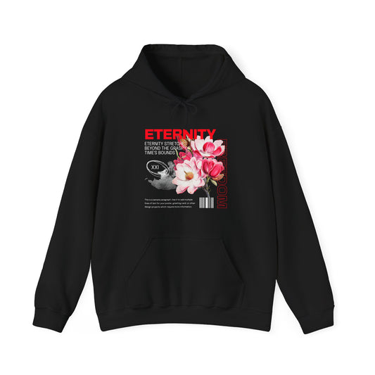 Eternity Floral Hoodie — Vintage Rose Graphic Sweatshirt Printify