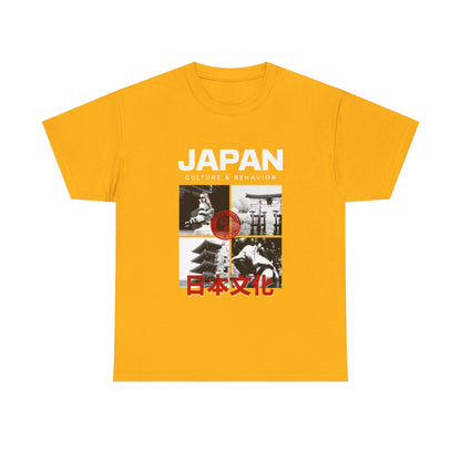 Japan Culture & Behavior Graphic Tee — 日本文化 Vintage Photo Collage T-Shirt Printify