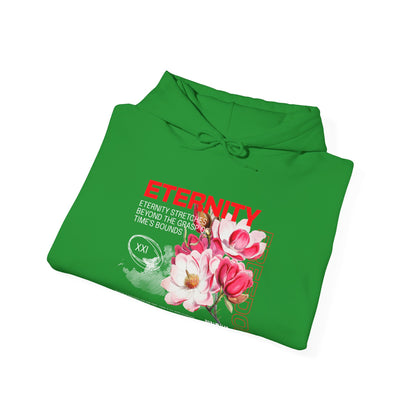 Eternity Floral Hoodie — Vintage Rose Graphic Sweatshirt Printify