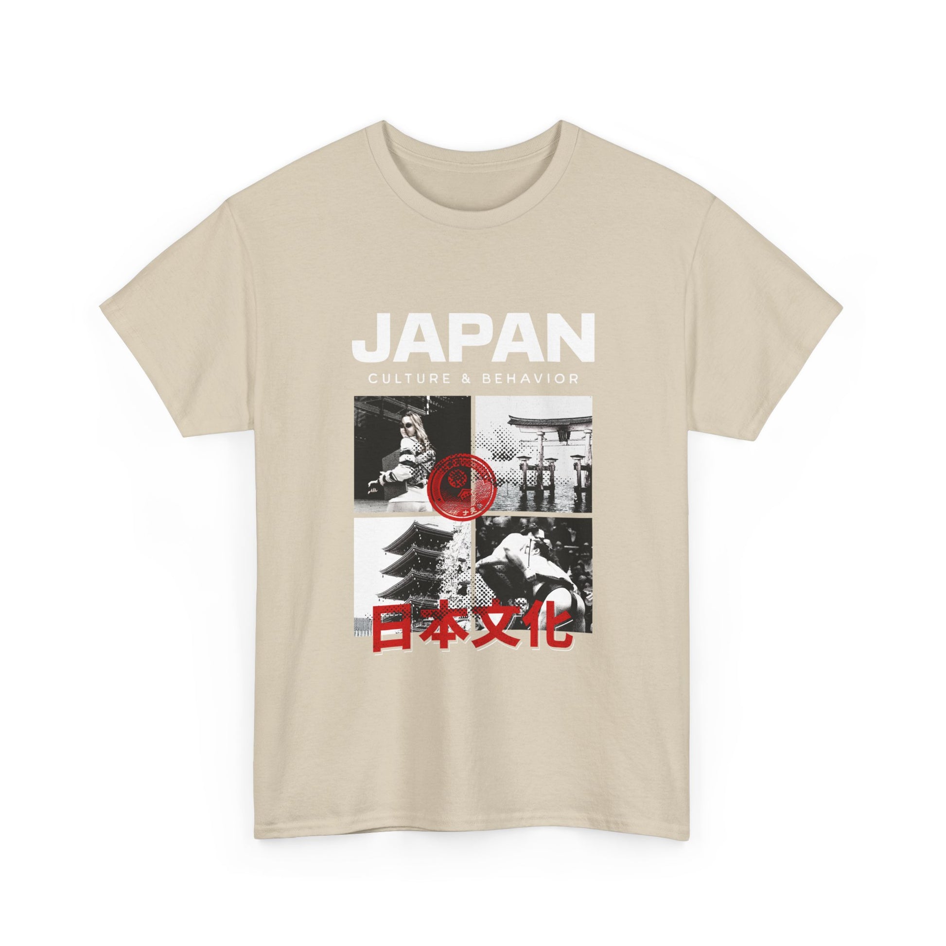 Japan Culture & Behavior Graphic Tee — 日本文化 Vintage Photo Collage T-Shirt Printify