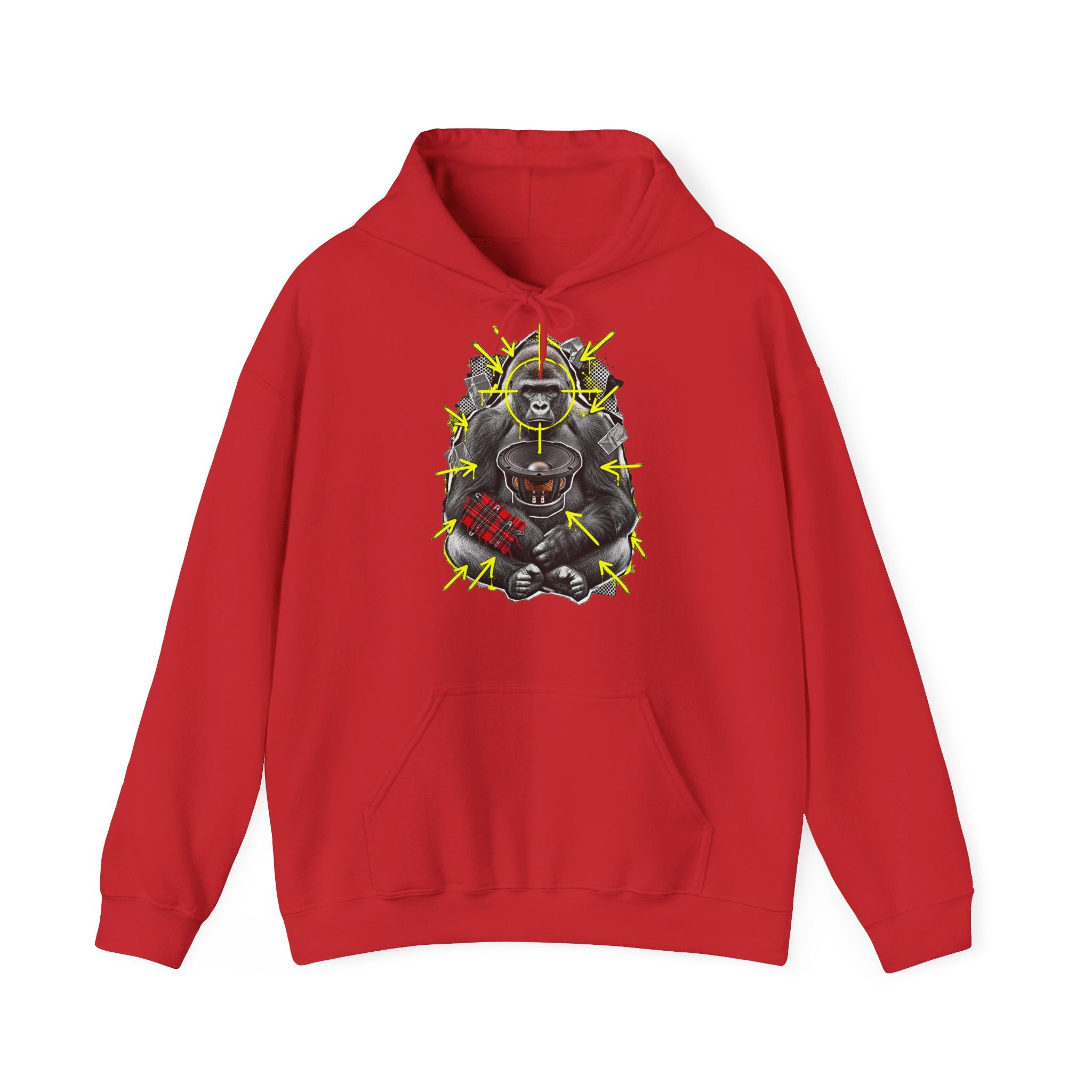 Hoodie — 'Louder Than a System' Graphic Gorilla Streetwear Hoodie Printify