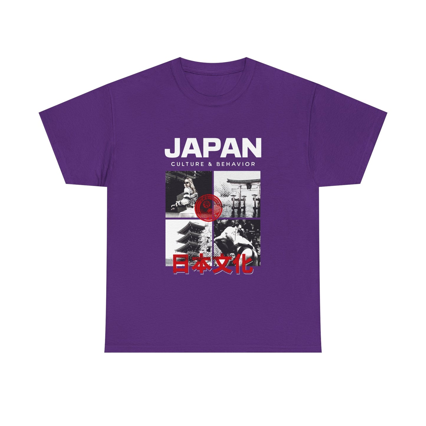 Japan Culture & Behavior Graphic Tee — 日本文化 Vintage Photo Collage T-Shirt Printify