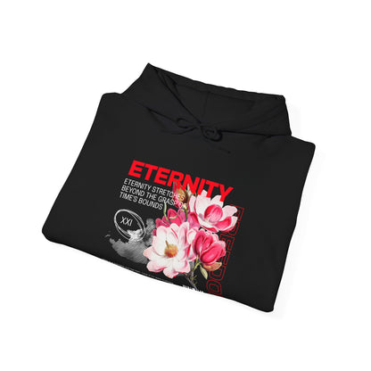 Eternity Floral Hoodie — Vintage Rose Graphic Sweatshirt Printify