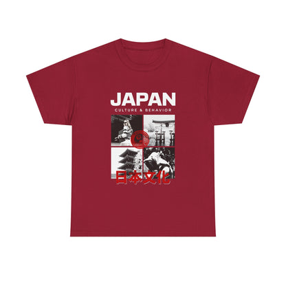 Japan Culture & Behavior Graphic Tee — 日本文化 Vintage Photo Collage T-Shirt Printify