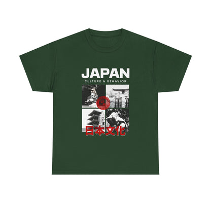 Japan Culture & Behavior Graphic Tee — 日本文化 Vintage Photo Collage T-Shirt Printify