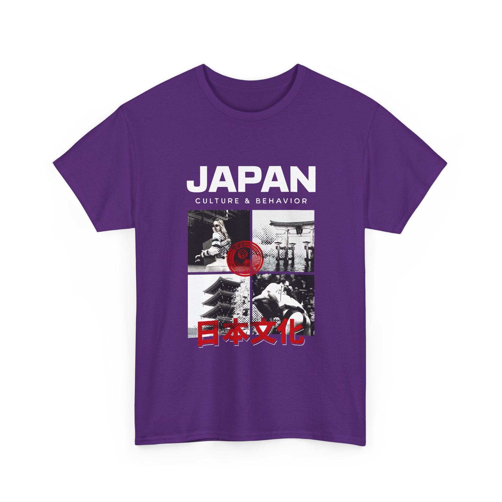 Japan Culture & Behavior Graphic Tee — 日本文化 Vintage Photo Collage T-Shirt Printify