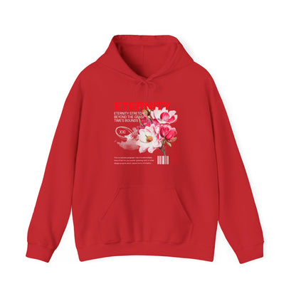 Eternity Floral Hoodie — Vintage Rose Graphic Sweatshirt Printify