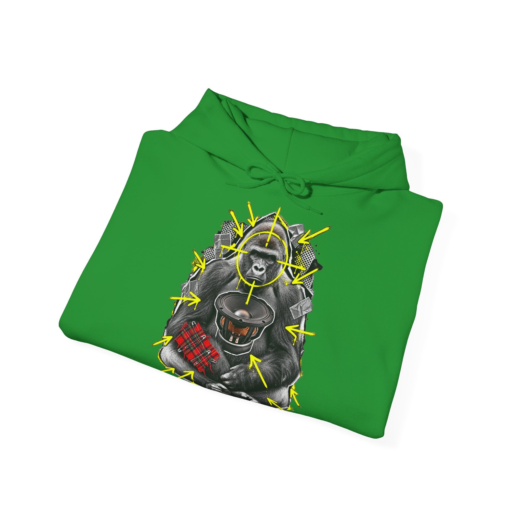 Hoodie — 'Louder Than a System' Graphic Gorilla Streetwear Hoodie Printify