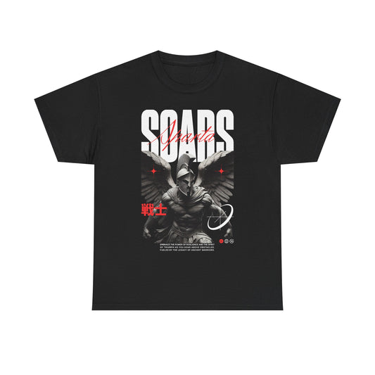 Graphic Tee — 'Soars' Angel Warrior Streetwear T-Shirt Printify