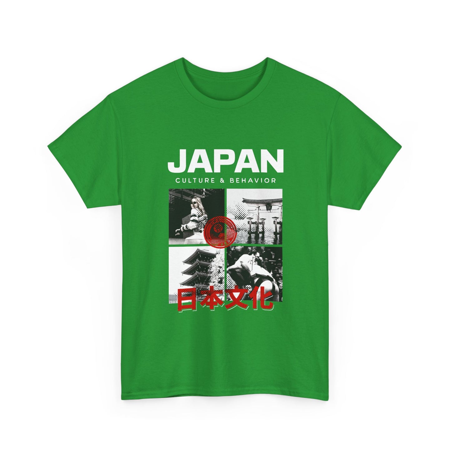 Japan Culture & Behavior Graphic Tee — 日本文化 Vintage Photo Collage T-Shirt Printify