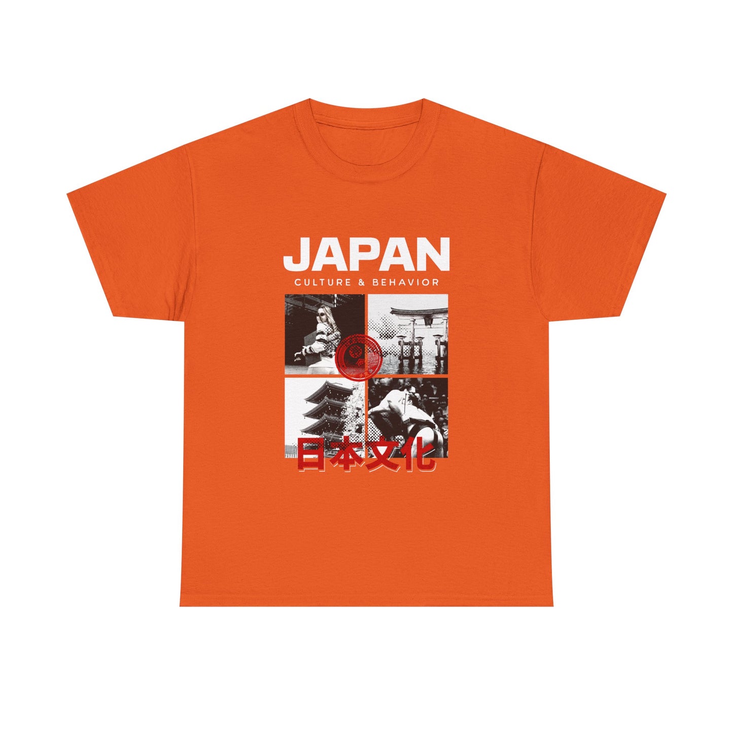 Japan Culture & Behavior Graphic Tee — 日本文化 Vintage Photo Collage T-Shirt Printify
