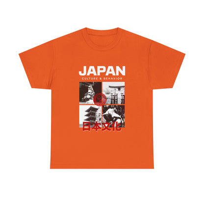 Japan Culture & Behavior Graphic Tee — 日本文化 Vintage Photo Collage T-Shirt Printify