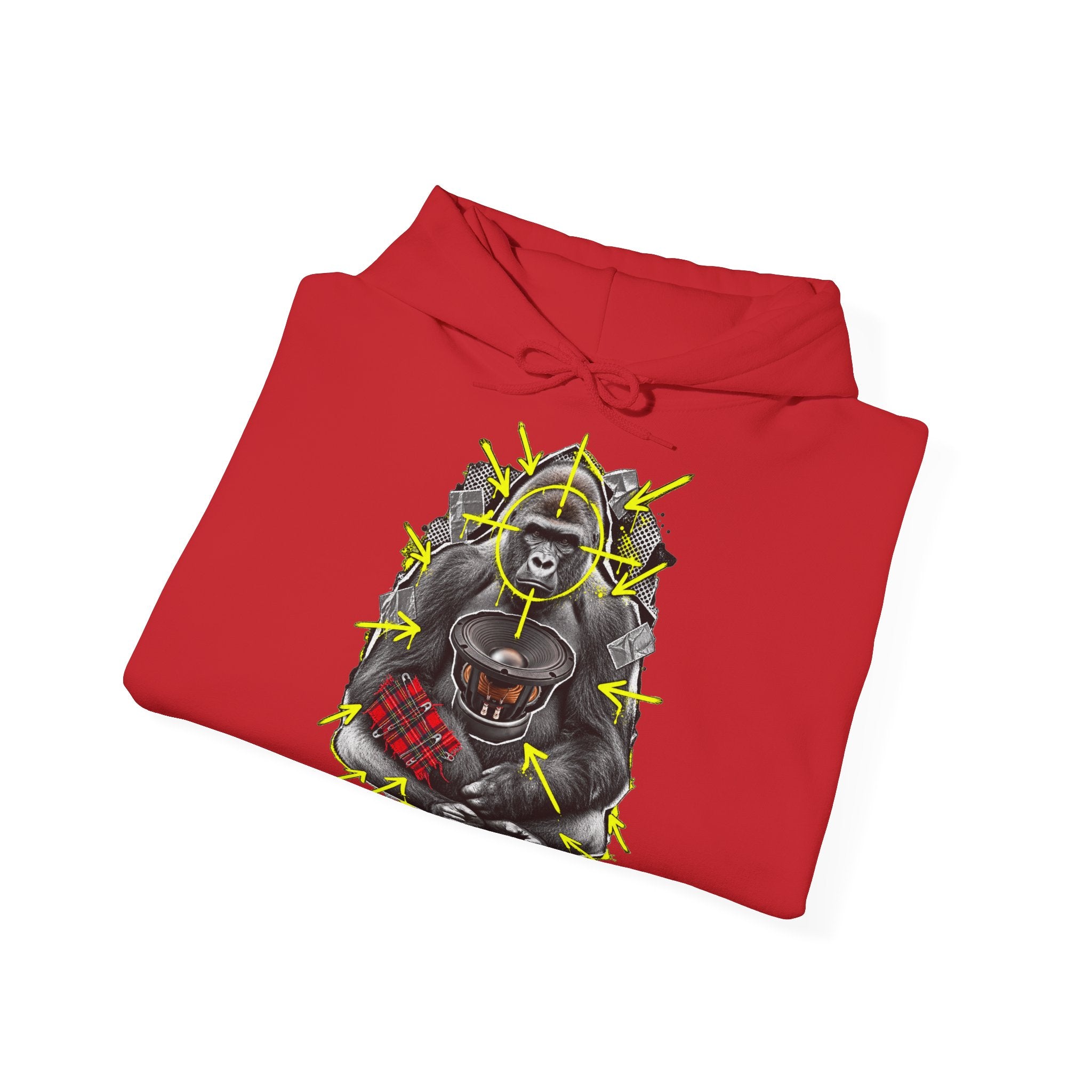 Hoodie — 'Louder Than a System' Graphic Gorilla Streetwear Hoodie Printify