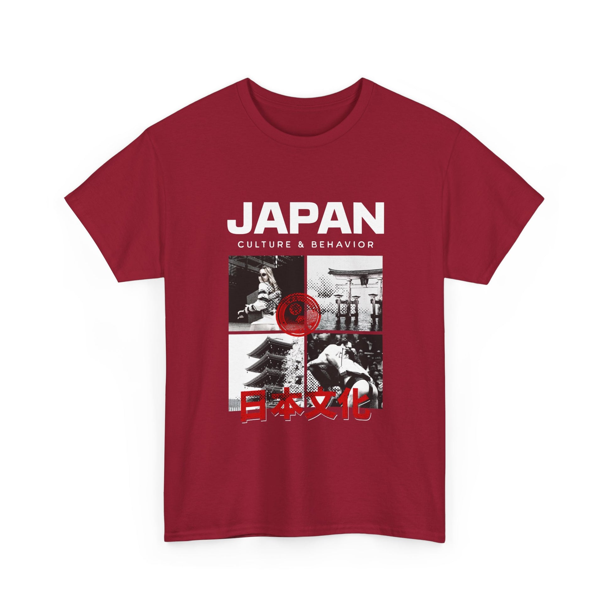 Japan Culture & Behavior Graphic Tee — 日本文化 Vintage Photo Collage T-Shirt Printify
