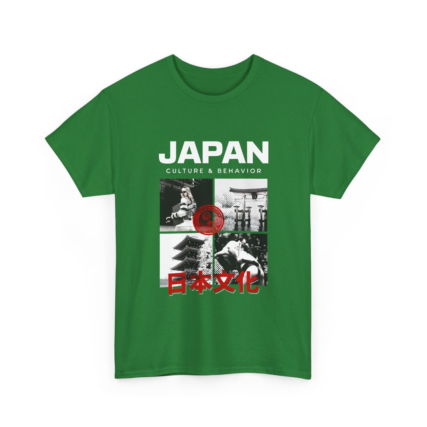 Japan Culture & Behavior Graphic Tee — 日本文化 Vintage Photo Collage T-Shirt Printify