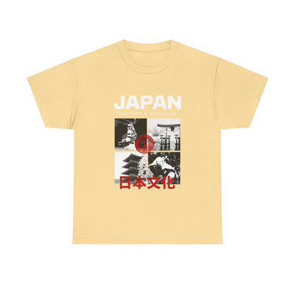 Japan Culture & Behavior Graphic Tee — 日本文化 Vintage Photo Collage T-Shirt Printify