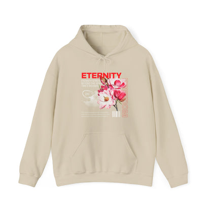 Eternity Floral Hoodie — Vintage Rose Graphic Sweatshirt Printify