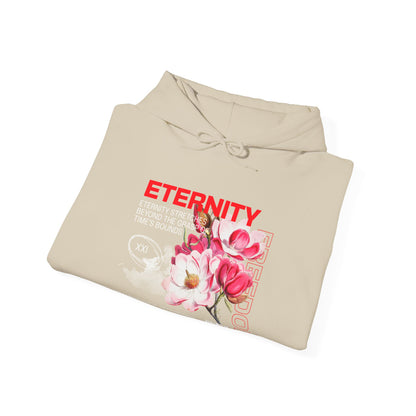 Eternity Floral Hoodie — Vintage Rose Graphic Sweatshirt Printify