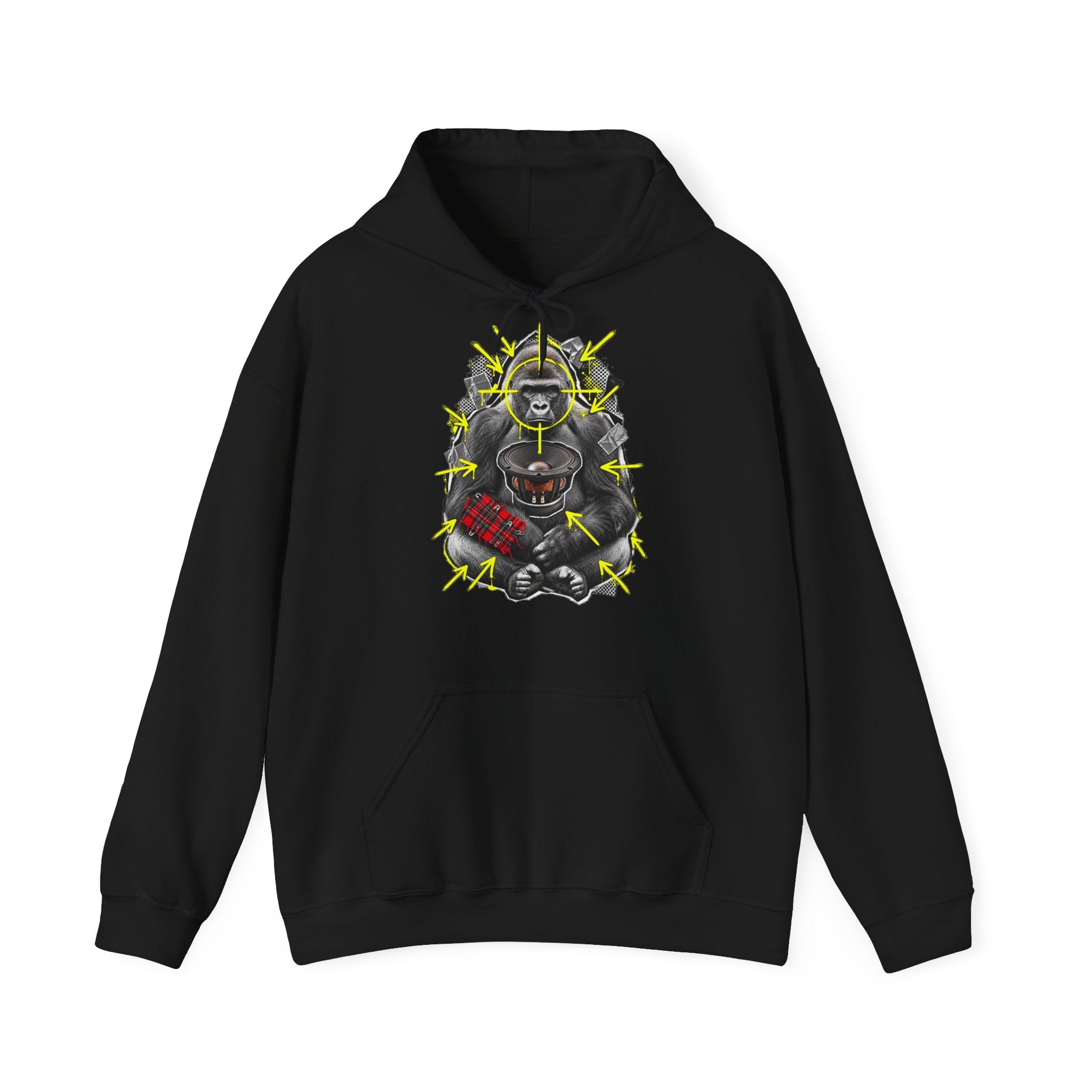 Hoodie — 'Louder Than a System' Graphic Gorilla Streetwear Hoodie Printify