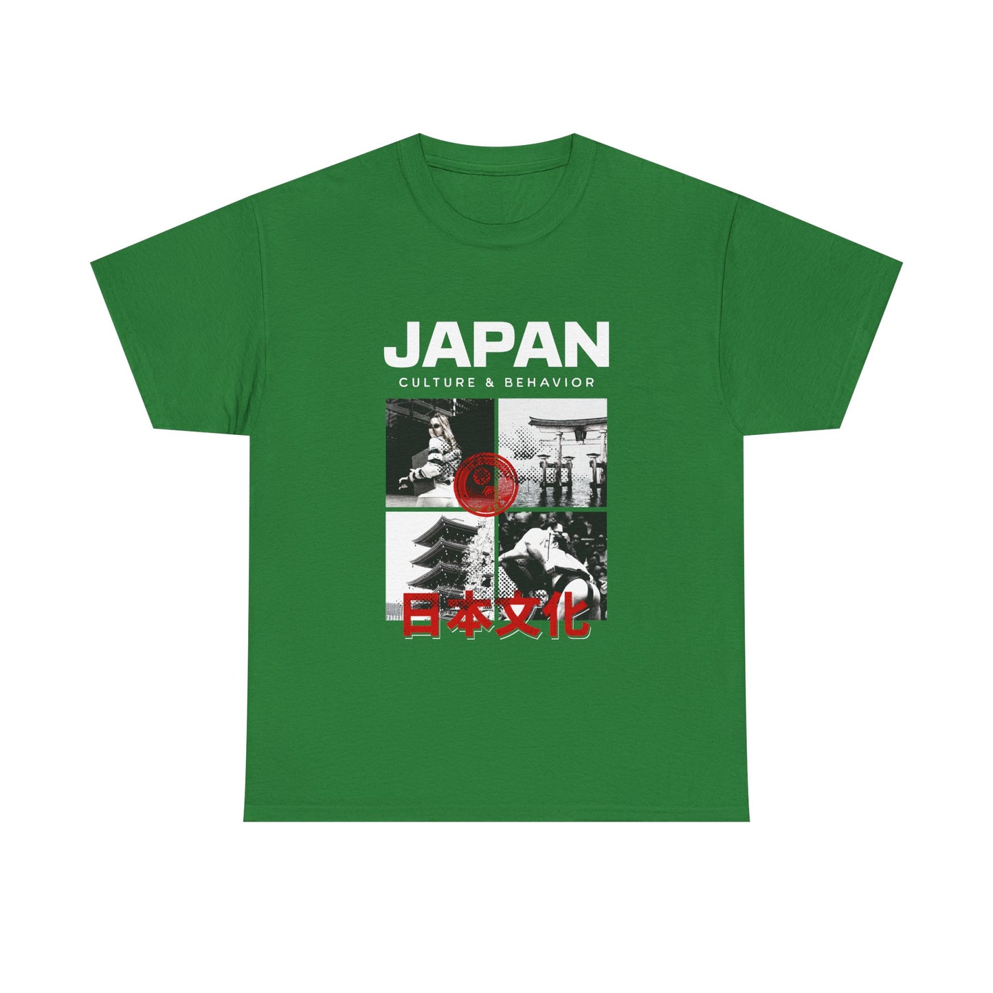 Japan Culture & Behavior Graphic Tee — 日本文化 Vintage Photo Collage T-Shirt Printify