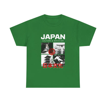 Japan Culture & Behavior Graphic Tee — 日本文化 Vintage Photo Collage T-Shirt Printify