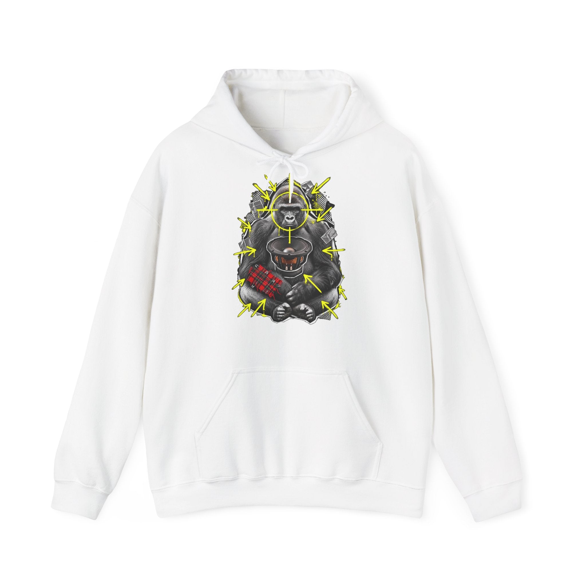 Hoodie — 'Louder Than a System' Graphic Gorilla Streetwear Hoodie Printify