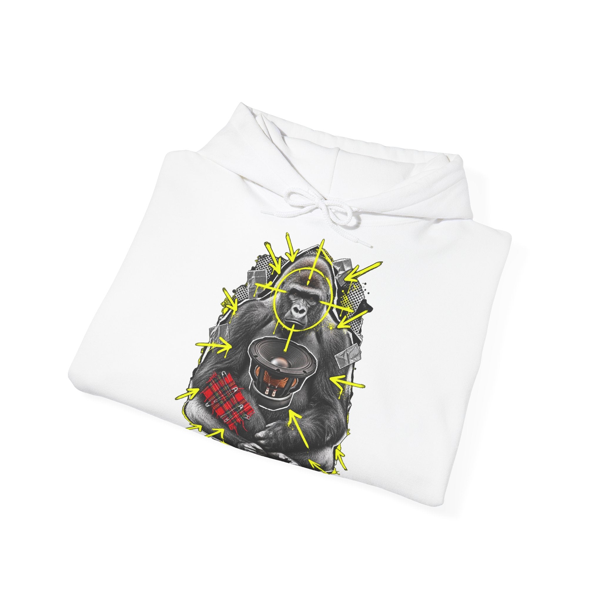 Hoodie — 'Louder Than a System' Graphic Gorilla Streetwear Hoodie Printify