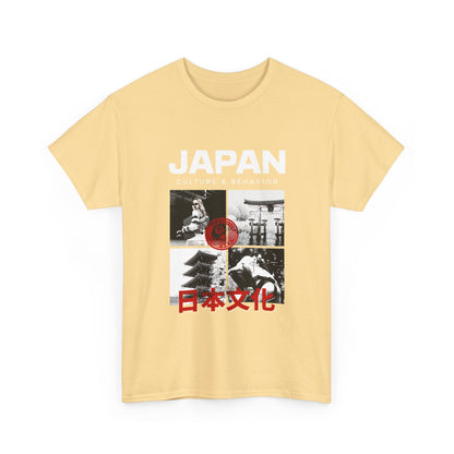 Japan Culture & Behavior Graphic Tee — 日本文化 Vintage Photo Collage T-Shirt Printify
