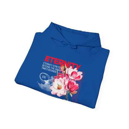 Eternity Floral Hoodie — Vintage Rose Graphic Sweatshirt Printify